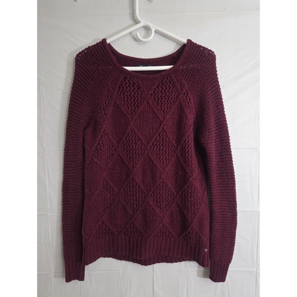 AE Outfitters Sweater Womens Sz Small Cable Knit Y2K Preppy Mallcore Money